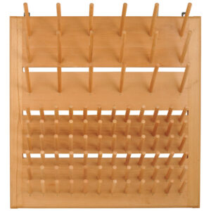Wooden Draining Rack, Mountable - Accommodates 90 Pieces of Labware - Eisco Labs