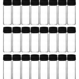 Culture Tube with Screw Cap, 15mL, 24/PK - 25x72mm - Flat Bottom - Borosilicate Glass