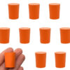 10PK Rubber Stoppers - Solid - 18mm Bottom 21mm Top 26mm Length