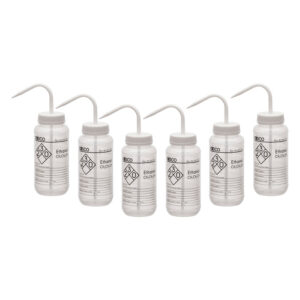 6PK Performance Plastic Wash Bottle, Ethanol, 500 ml - Labeled (1 Color)