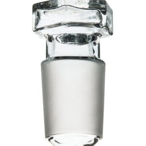 Hollow Stopper, Hexagonal - 24/29 Cone - Round End - Borosilicate Glass - Eisco Labs