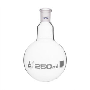 Florence Boiling Flask, 250ml - 14/23 Interchangeable Joint - Borosilicate Glass - Round Bottom - Eisco Labs