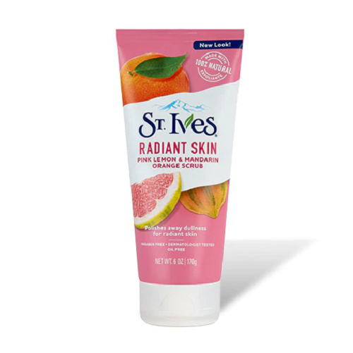 St Ives Radiant Skin Pink Lemon & Mandarin Orange Face Scrub 6oz