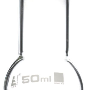 Boiling Flask, 50ml - Borosilicate Glass - Round Bottom, Wide Neck, Beaded Rim - Eisco Labs