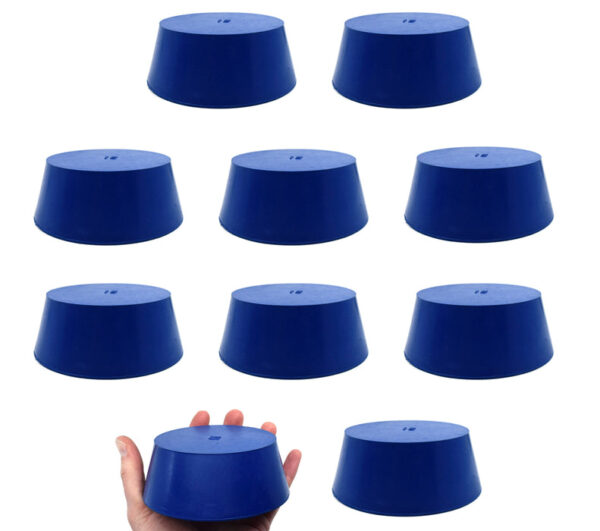 10PK Neoprene Stoppers, Solid - ASTM - Size: #15 - 83mm Bottom, 103mm Top, 39mm Length