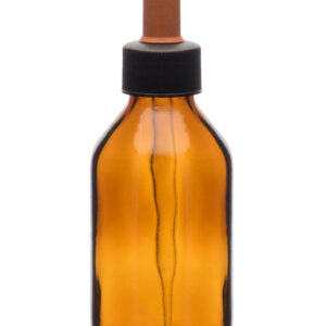 Dropping Bottle, 100ml (3.3oz) - Screw Cap with Glass Dropper - Soda Glass