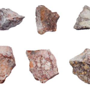 6 Pack - Raw Breccia Sedimentary Rock Specimen - Approx. 1"