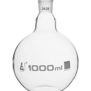 Boiling Flask with 24/29 Joint, 1000ml - Flat Bottom, Interchangeable Screw Thread Joint - Borosilicate Glass - Eisco Labs