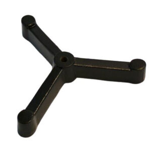 Triangular Tripod Retort Base - 4"x4" Base -  Heavy Duty Cast Iron, Black - Eisco Labs