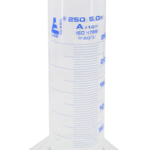 Measuring Cylinder, 250ml - Class A - Squat Form - Borosilicate Glass