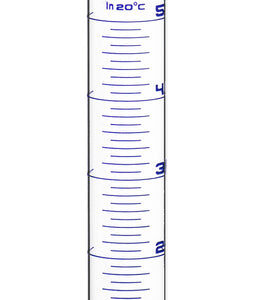 Graduated Cylinder 50ml - Class B - Blue Graduations Round Base