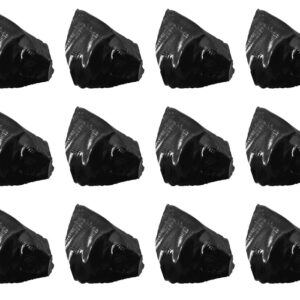 12PK Raw Obsidian Specimen 1" - Geologist Selected Samples - Eisco Labs