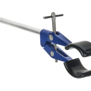 2 Prong Burette Clamp on Stainless Steel Rod - 4.25" Max Opening