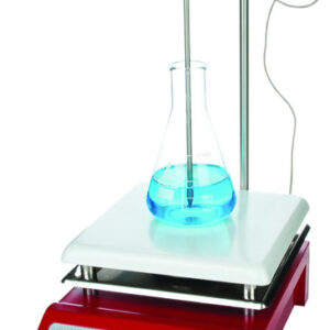 Magnetic Hotplate Stirrer - 7"x7" Ceramic Top - Digital Display - 5000mL Capacity - Max Temp 400°C - Stir Speed 100-2000 rpm - Includes Rod & Clamp Assembly, Temperature Probe, Stir Bar