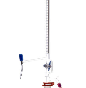 Automatic Zero Burette, 100ml - Class A - 34/35 Joint Size - 0.10±ml Tolerance, 0.20ml Sub. Divisions - 2000ml Reservoir Capacity - With Intermediate Stopcock & Schellbach Stripe - Eisco Labs
