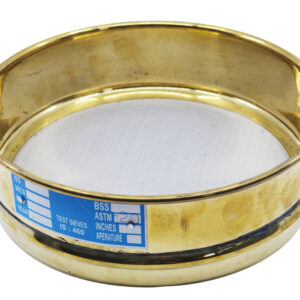 Test Sieve, 8 Inch - Full Height - ASTM No. 120 (125µm) - Brass Frame with Stainless Steel Wire Mesh - Eisco Labs