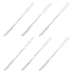 6PK Chattaway Spatulas, 5.9" - Stainless Steel, Polished - Flat End, Bent End