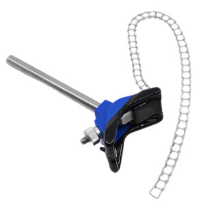 Clamp, 8 Inch with Chain, 19 Inch - With Stainless Steel Rod - Vinyl-Coated