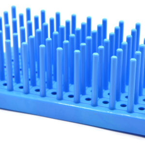 Blue Plastic Test Tube Peg Drying Rack Holds 50 16mm Test Tubes - Eisco Labs