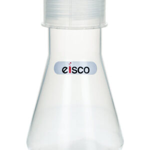 Conical Flask with Screw Cap, 100mL - Translucent Polypropylene - Chemical Resistant & Autoclavable - Eisco Labs
