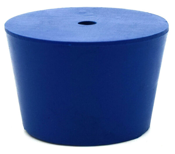 10PK Neoprene Stoppers, 1 Hole - ASTM - Size: #7.5 - 31mm Bottom, 39mm Top, 25mm Length
