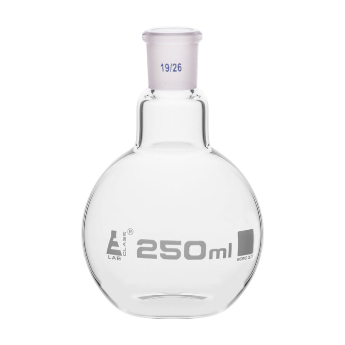 Florence boiling flask, 250ML - 19/26 joint, interchangeable - borosilicate