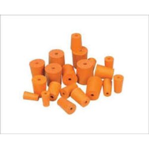 Red Rubber Stoppers: One Hole - 19mm Pack of ten
