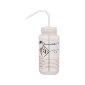 Performance Plastic Wash Bottle, Distilled Water, 500 ml - Labeled (2 Color)