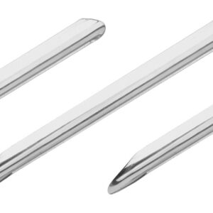 3PK Spatula Scoops, 6.3" - Stainless Steel - Rounded / Pointed End