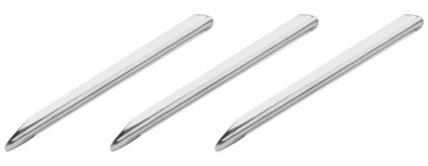 3PK Spatula Scoops, 6.3" - Stainless Steel - Rounded / Pointed End