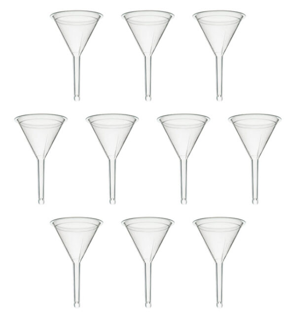 10PK Filter Funnel, 3" - Polyethylene Plastic - Chemical Resistant