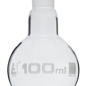 Florence Boiling Flask, 100ml - 19/26 Interchangeable Joint - Borosilicate Glass - Round Bottom - Eisco Labs