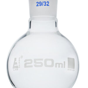Florence Boiling Flask, 250ml - 29/32 Interchangeable Joint - Borosilicate Glass - Round Bottom - Eisco Labs