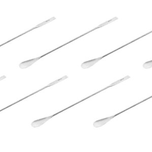 10PK Spatula Spoons, 9" - Stainless Steel - Flat End, Scoop End