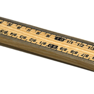 Meter Stick, One Meter - Hardwood - Graduated Edges - Horizontal Reading - Centimeters and Millimeters