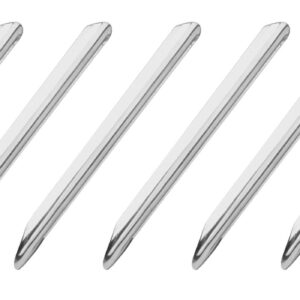 6PK Spatula Scoops, 6.3" - Stainless Steel - Rounded / Pointed End