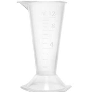 Conical Measure, 12ml - Polypropylene - Raised Graduations - Hexagonal Base