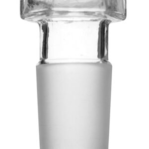 Hollow Stopper, Hexagonal - 19/26 Cone - Round End - Borosilicate Glass - Eisco Labs