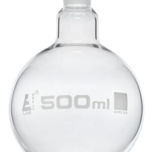 Florence Boiling Flask, 500ml - 19/26 Interchangeable Joint - Borosilicate Glass - Round Bottom - Eisco Labs