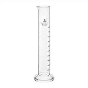Graduated Cylinder, 500ml - Class A - White Graduations, Round Base