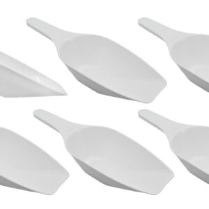 6PK Scoops, 500ml (16.9oz) - Polypropylene - Flat Bottom, Excellent for Measuring & Weighing