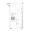 Beaker, 25ml - Tall Form - White Graduations - Borosilicate Glass