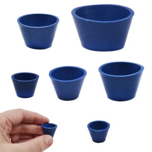 7 Piece Filter Adapter Tapered Cones Set - Designed For Use With Buchner Funnels - Multiple Sizes - Neoprene Rubber - Eisco Labs
