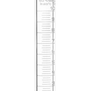 Graduated Cylinder, 10ml - Class A - White Graduations, Round Base