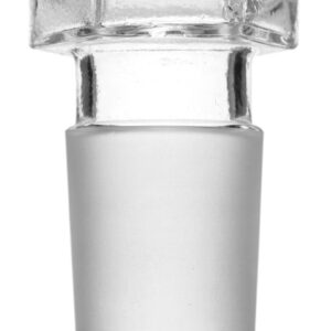 Hollow Stopper, Hexagonal - 29/32 Cone - Round End - Borosilicate Glass - Eisco Labs