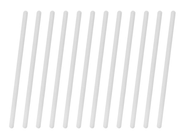 12PK Polypropylene Stirring Rods 7.9" - Rounded Ends 7mm Diameter