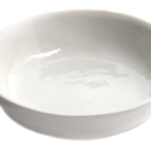 Evaporating Basin - 2.5" (65mm) dia. Porcelain, Flat bottom with Spout - Eisco Labs
