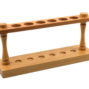 Wooden Test Tube Rack - Holds 6 Tubes - 9.75" Wide - Polished Wood