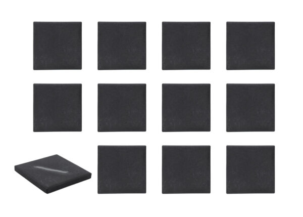 12PK Streak Plates - For Testing Minerals - Off-Black Unglazed Porcelain