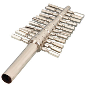 Cork Borer Set, Set of 12 Sizes - 4-18mm - German Pattern - Brass, Nickel Plated Finish - Eisco Labs
